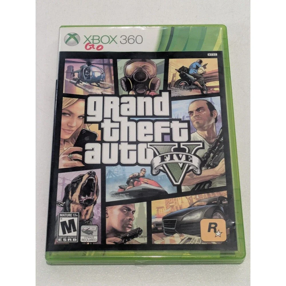 Grand Theft‎ Auto V (Xbox 360, 2013) Complete 2-Disc Set